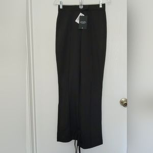 4Th Reckless Womens Pull On Slash Pockets Black  Pant Ties On Ankles Size SMALL